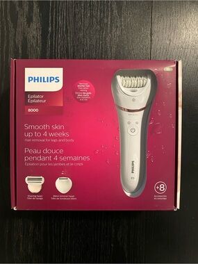 BNIB Philips White & Rose Gold Epilator 8000